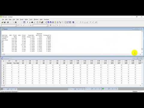 Basics of Questionnaire analysis using Minitab Program