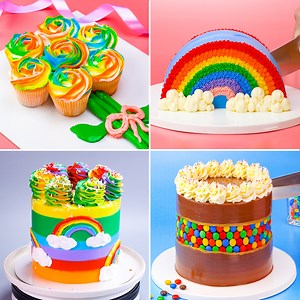 How To Make Rainbow Cake Decorating Ideas | Tasty Plus