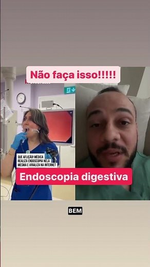 Médica faz endoscopia digestiva nela mesma!