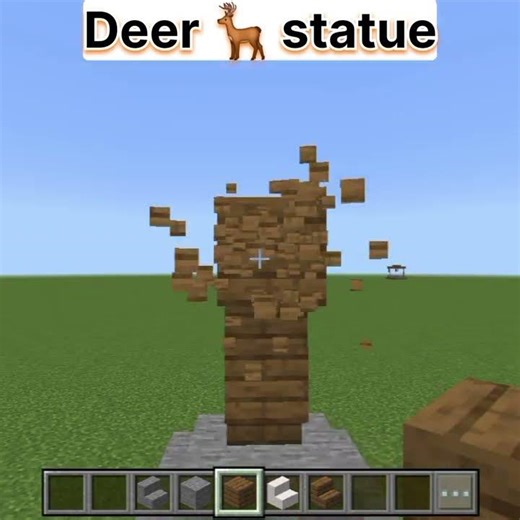 Deer 🦌 statue in minecraft #shorts #minecraft #minecraftyoutube #minecraftgameplay #minecraftguide
