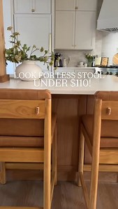 These designer inspired stools are under $110 a piece and look so similar to west elm ones. Also comes with other fabric options (that are removable and washable) and a black option too instead of the wood! Comment STOOL for link! #amazonhome #amazonfind #barstool #counterstool #lookforless #affordablehomestyle | Johnston Designs