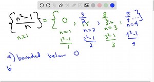 SOLVED:Determine whether the given sequence is (a) bounded (above or below), (b) positive or negative (ultimately), (c) increasing, decreasing, or alternating, and (d) convergent, divergent, divergent to ∞or -∞{((n !)^2)/((2 n) !)}