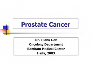 Prostate Cancer - SlideServe