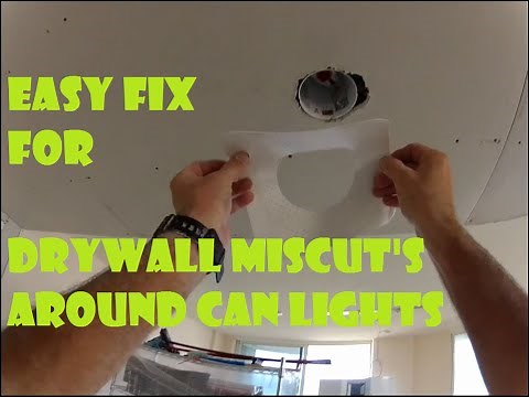 How to repair drywall mistakes around can lights- Easy Fix!! #drywallrepair