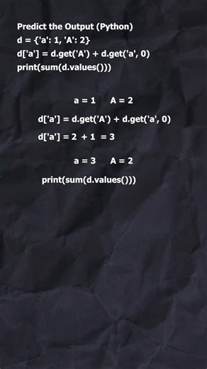 Python Dictionary Tricky Question | Case Sensitivity & get() | Predict the Output