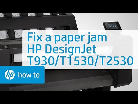 Clearing a Paper Jam | HP DesignJet T930,T1530, and T2530 Printer Series | HP