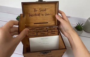 Recipe Box 4x6 With Dividers, Custom Recipe Card Box, Moms Birthday Gift, Personalized Engraved Wood Box, Personalized Bridal Shower Gift - Etsy