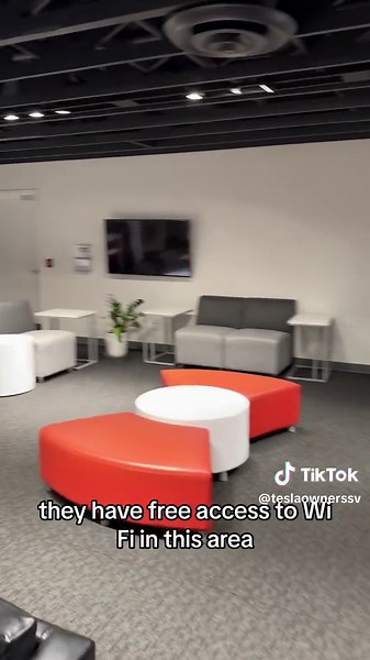 The Tesla lounge at Kettleman City is unmatched. One of the coolest charging stations in the world. #fyp #thefuture #viral #tesla #tsla #evs #lounge #charging #elonmusk