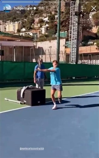 Holger Rune Practice For Achilles Injury Recovery