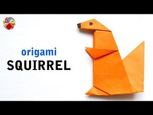ORIGAMI SQUIRREL - DIY Paper Squireel - Easy Paper Animal Crafts - Origami Animals