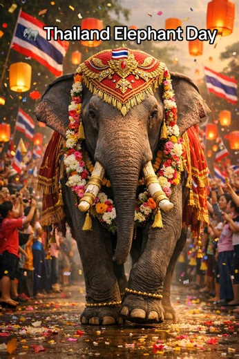 March 13 – Thailand celebrates National Elephant Day! 🐘 Every year, Thailand honors its most sacred and gentle giants the elephants. This special day isn’t just about parades or festivals, it’s a way to show respect for these incredible creatures that shaped Thai history, culture, and wildlife. From giant fruit feasts in sanctuaries to blessings from monks, the day reminds everyone how important it is to protect elephants and preserve their natural habitats. Visitors from all over the world com