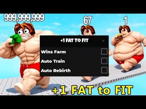 🍔 +1 Fat To Fit Script - Wins Farm, Auto Train & Auto Rebirth