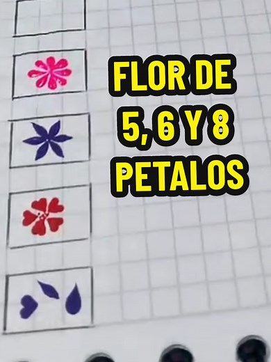 Flores de 5, 6 y 8 Pétalos para Principiantes