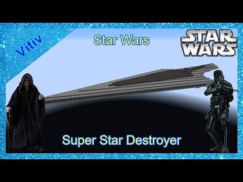 Star Wars Super Star Destroyer 'Executor' and Imperial Star Destroyer in Minecraft - Tutorial