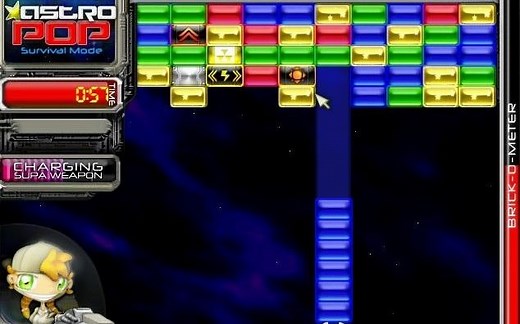 宇宙砖块（AstroPop Deluxe）（STEAM版）生存模式简单演示