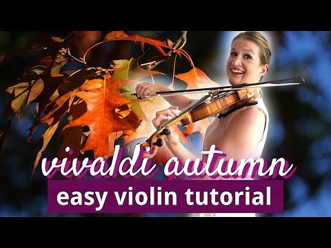 Vivaldi Four Seasons AUTUMN 1st mov easy violin tutorial for beginners