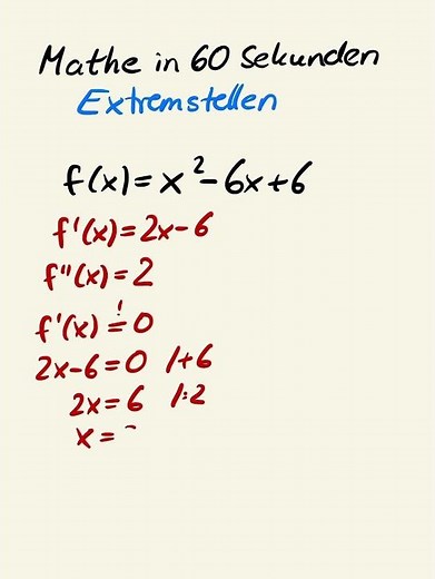 Training: Extremstellen berechnen (Abitur)