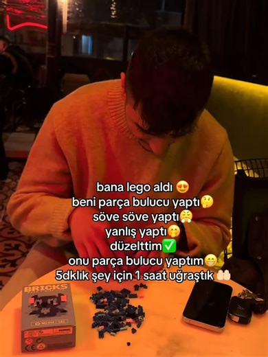 Bana çiçek değil lego aldı 🧩💛 İşte gerçek sevgi dili… Sana lego alması gereken kişiye gönder 👀✨ Green flag mi? 👇💛 #miniplay