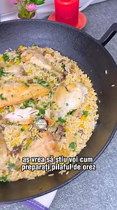 Pilaf cu carne de pui si ciuperci.#pilaf #retete #orez | Ella Cooking