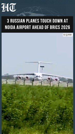 3 Russian Planes Land At Noida Airport Ahead Of BRICS 2026 Summit In Major India Visit | #shorts