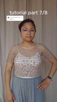 7/8 Mistral filet tee tutorial #crochet