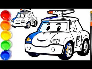 How to draw Robocar Poli For Beginners