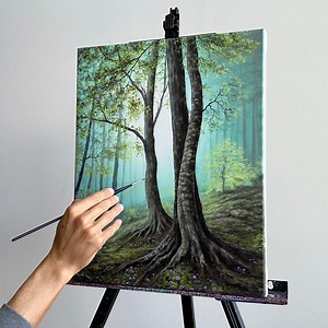 457K views · 10K reactions | Hey everyone! I just finished this spring forest landscape painting using my ColorByFeliks acrylics and brushes which are all available at www.colorbyfeliks.com  If you'd like a slower version of this painting be sure to check it out here  https://m.youtube.com/watch?v=nYgTukNEbqE Watch to the end to see how I varnish my artwork. Enjoy and have a blessed day!  | Feliks K | Facebook