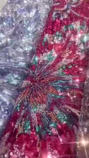 Embellished Beaded Tulle Fabric - Lace Fabric Store Online - Lace Fabric for Dresses | HN400