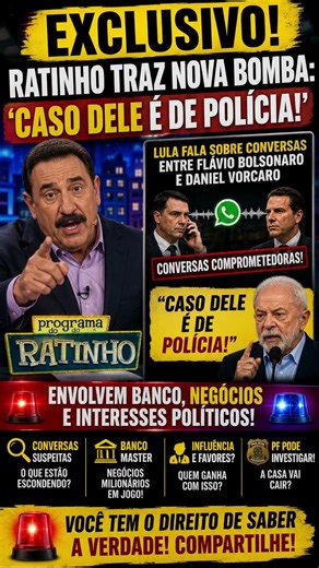 ￼ Ratinho entra na história e ataca quem menos se espera Lula comemora Flávio Bolsonaro maus lençóis