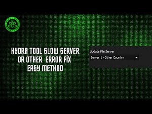 Hydra Tool Slow Server Problem And Server Error Fix Easy Method