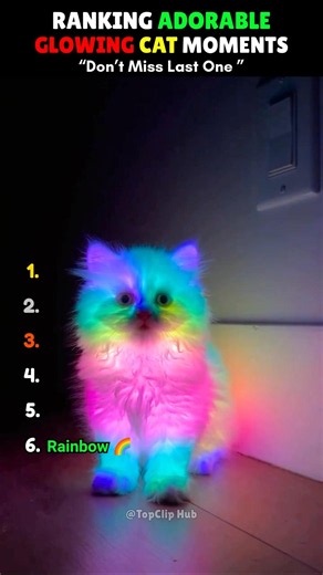 Ranking Adorable Glowing Cat Moments 🐱✨ #shorts #best