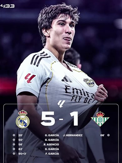 full time real Madrid vs real betis. Madrid mode bantai gonzalo Garcia hattrick. #realmadrid #realbetis #laligahighlights #foryoupage