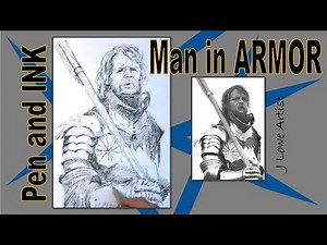 How to Draw Man in Armor with INK
