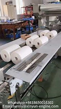 Customized 150mm diameter 2 rolls kitchen towel tissue paper roll packing machine #machine #shorts