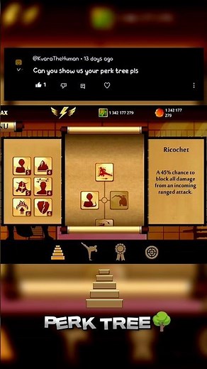 PERK TREE 🌳 REVEALED 🫣 ( #shadowfight2 #shorts )