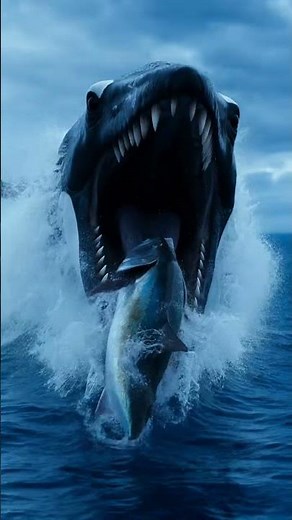 “The Moment a Giant Shark Hunts Its Tiny Prey!”