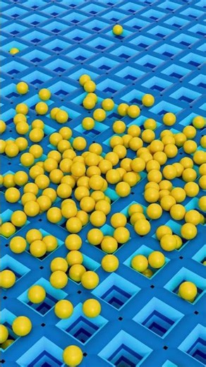 Ping Pong Balls Falling Into Grid 🟡