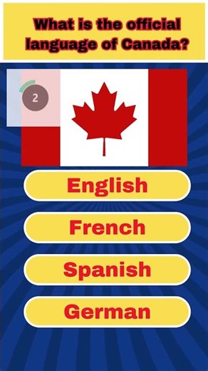 What is the official language of Canada? #quiz #gk #english