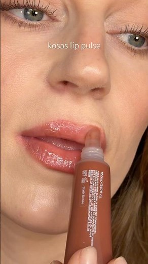 Clean Lip Plumping Gloss 🔥 Kosas Lip Pulse “Sixth Sense” 👄 #makeup #beauty #lipgloss #kosas