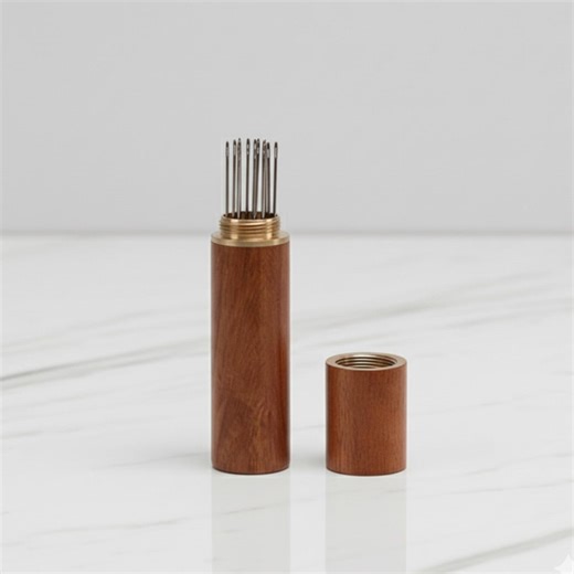 Wooden Sewing Needle Case | Knitting, Embroidery & Mending Needle Storage Tube | Craft Organizer - Etsy