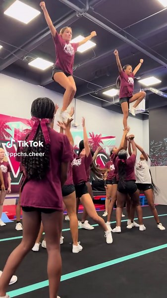 Making it happen. Work is paying off. Thank you Flips & Twists for pouring into our team this week! #cheer #fyp #fypシ #foryoupage #cheerleading