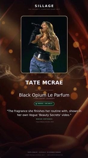 Tate McRae's REAL signature scent — Black Opium Le Parfum (Yves Saint Laurent)
