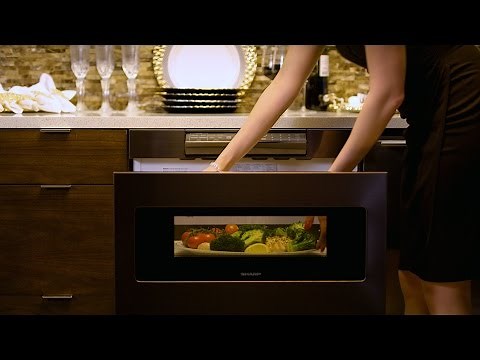 Meet the Sharp Black Stainless Steel Microwave Drawer