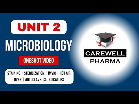 Unit 2 Microbiology Complete | Staining | Sterilization | Microbiology B Pharm 3rd Semester Carewell