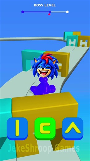💙 SONIC vs AMY ROSE 🌹 funniest Race 🏁 let's enjoy #2 #blobshifter3d #sonic #amyrose #knuckles
