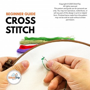 UPDATED! Beginner Cross Stitch Guide: Easy Pattern Instructions & Diagrams (PDF Download) - Etsy