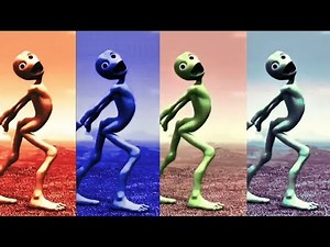 Funny Alien Dancing in 4 Colors!