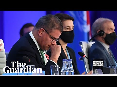 ‘I am deeply sorry’: Alok Sharma fights back tears as watered-down Cop26 deal agreed
