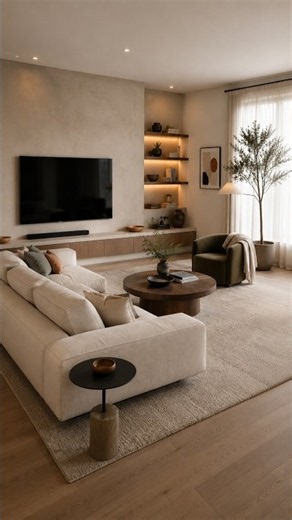 Empty Room to Warm Minimalist Living Room | Transformation #shorts #interiordesign #roommakeover