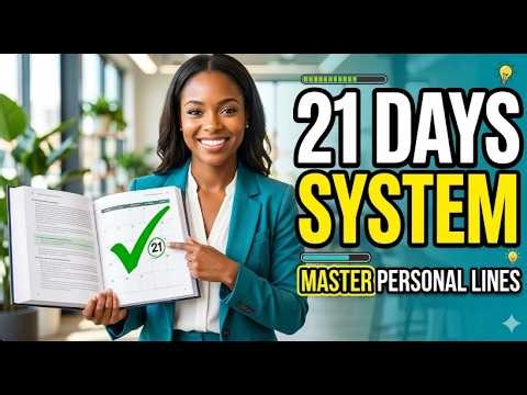 How to Master Personal Lines Insurance Concepts in 21 Days StepbyStep System